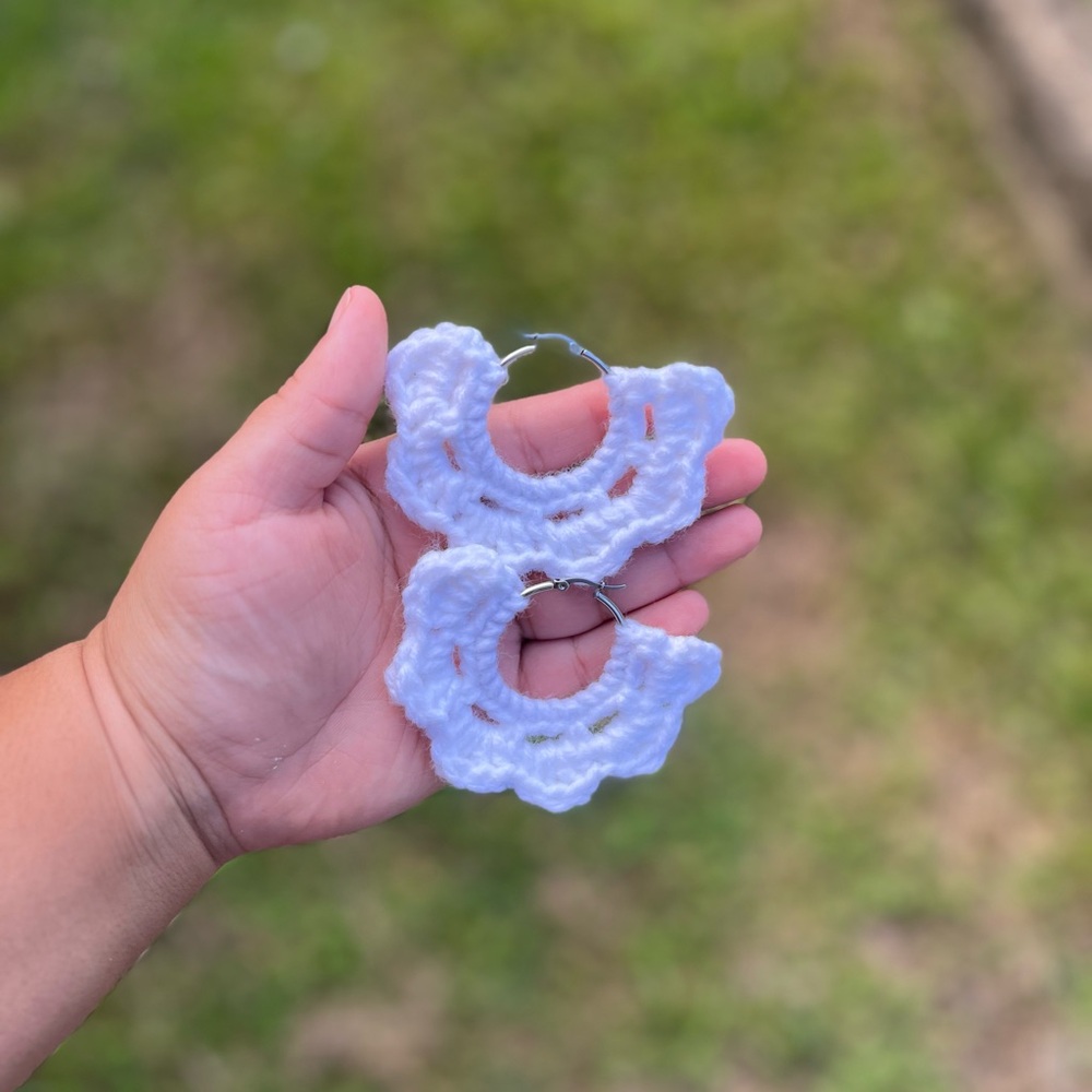 Ballerina Crochet Hoop Earrings